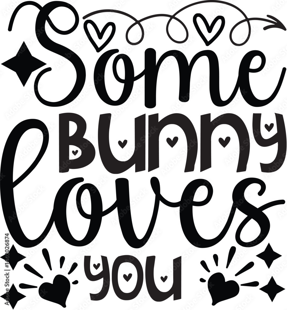Obraz premium Happy Easter SVG Design Cute Easter Quotes SVG Bunny SVG 