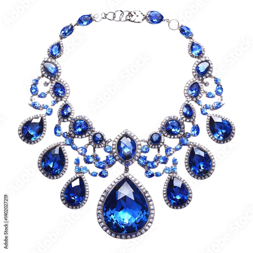 Stunning sapphire necklace dazzling blue jewels royal elegance
