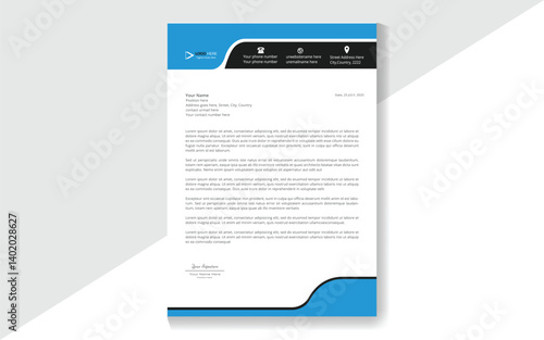 Corporate and official business letterhead template design