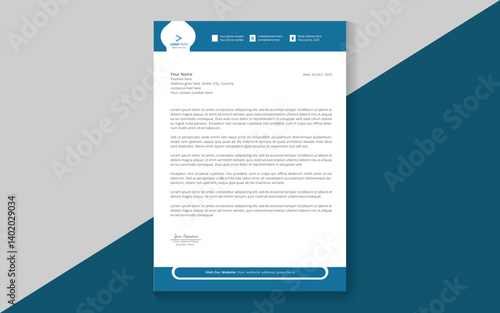 Corporate and official business letterhead template design