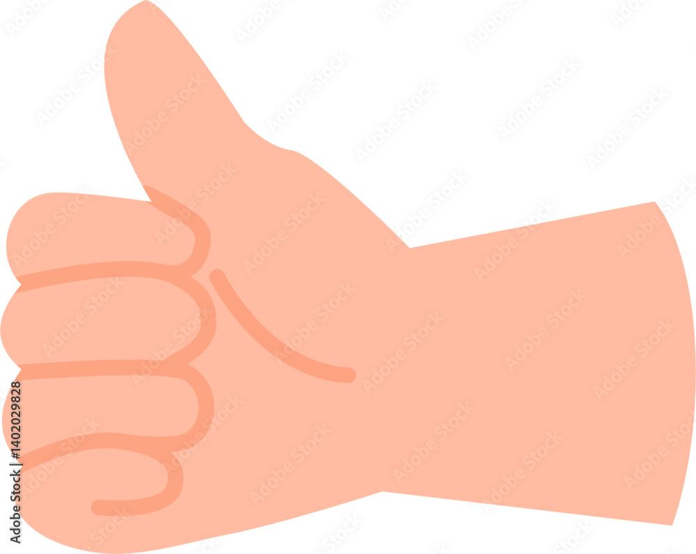 Thumbs Up Approval: Simple Vector Hand Gesture, Positive Feedback, Agree. Thumbs Up Approval: Simple Vector Hand Gesture, Positive Feedback, Agree.