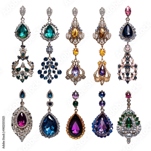 Dazzling gemstone earrings luxurious jeweled elegance