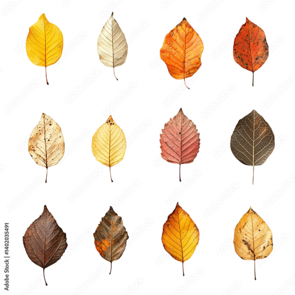 Obraz premium Autumn leaves vibrant colors abstract art nature design