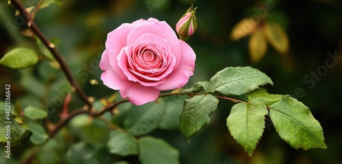 pink rose in garden