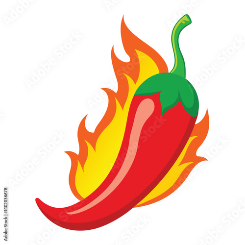 red chilli with firing vector