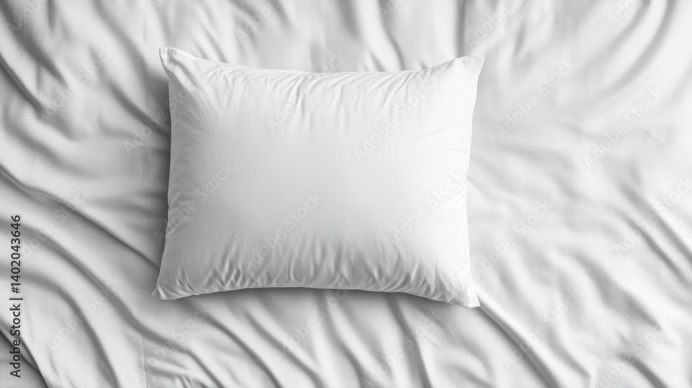 White pillow on bed sheets White pillow on bed sheets
