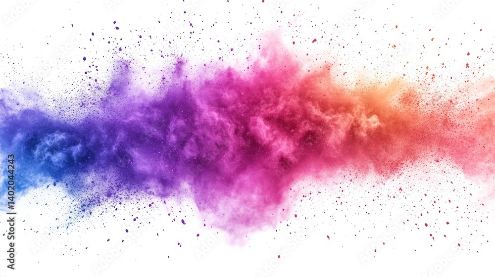Colorful background of big explosion of pastel powder. Colorful dust splashes on white background. Colorful background of big explosion of pastel powder. Colorful dust splashes on white background.