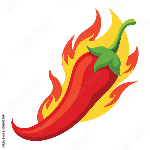 red chilli with firing vector