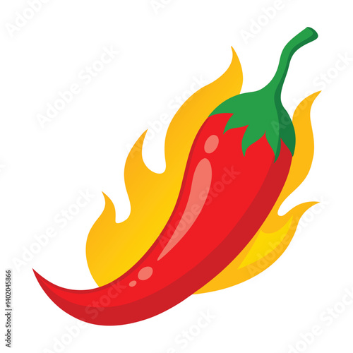 red chilli with firing vector