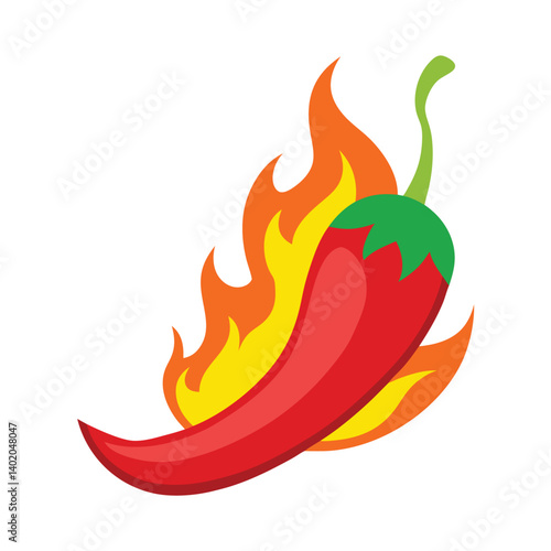 red chilli with firing vector