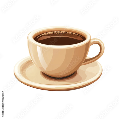 Wallpaper Mural Warm Coffee in a Beige Mug a comforting morning drink Torontodigital.ca