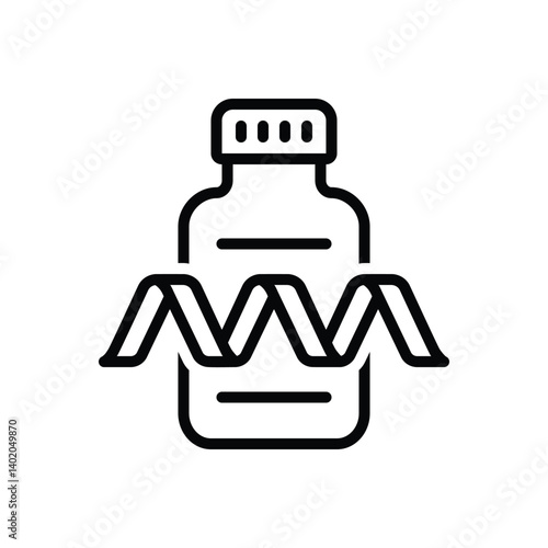Black line icon for protein