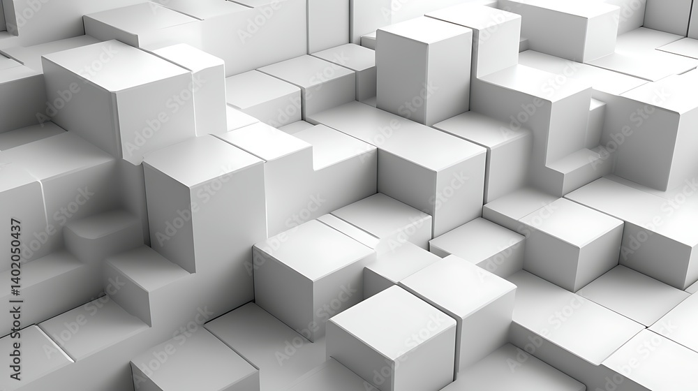 Abstract 3D Cubistic Blocks Abstract 3D Cubistic Blocks