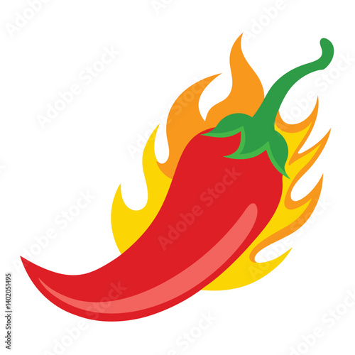 red chilli with firing vector