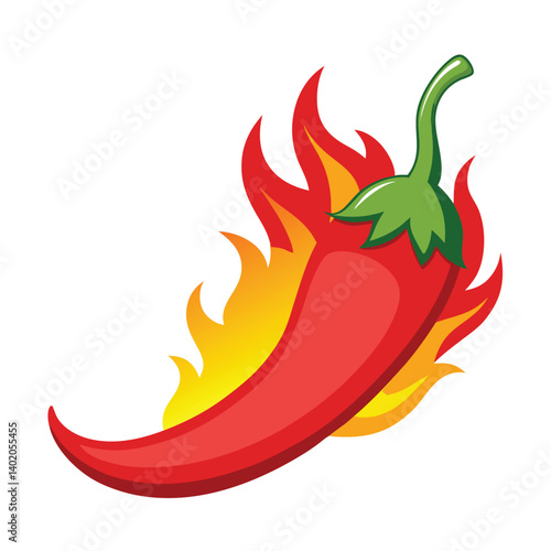 red chilli with firing vector