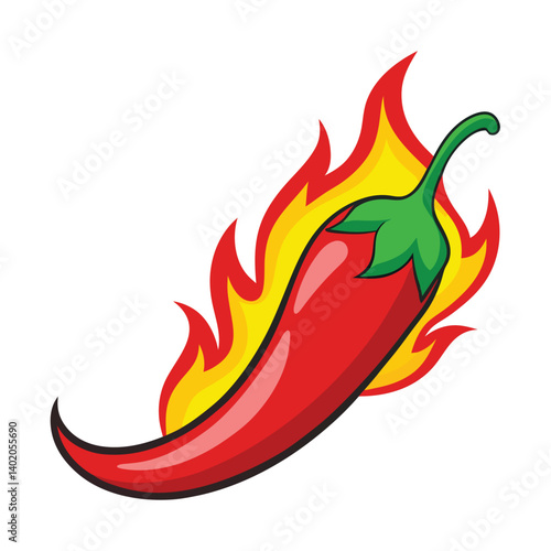 red chilli with firing vector