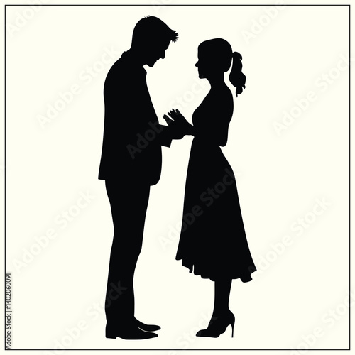 Silhouette of a Vows, Love Declaration