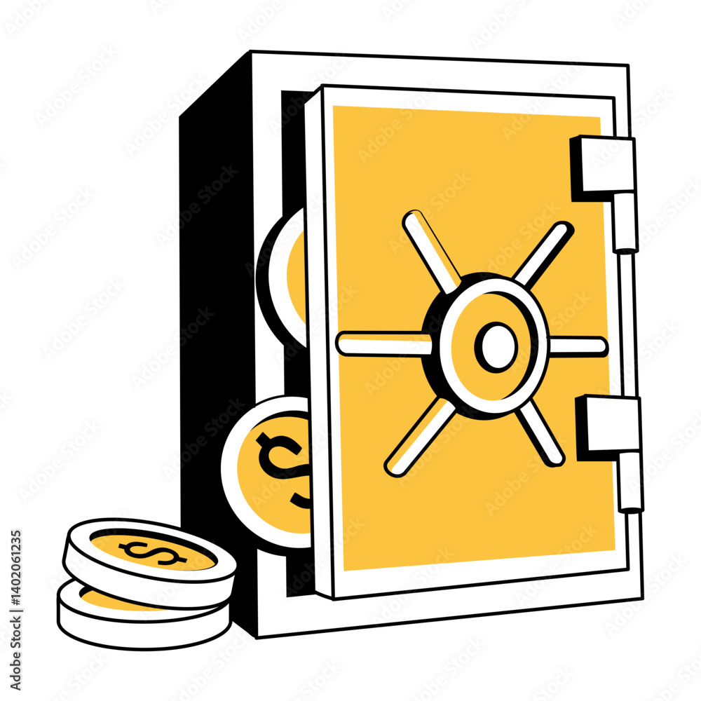 A hand drawn illustration of a safe vault
A hand drawn illustration of a safe vault
