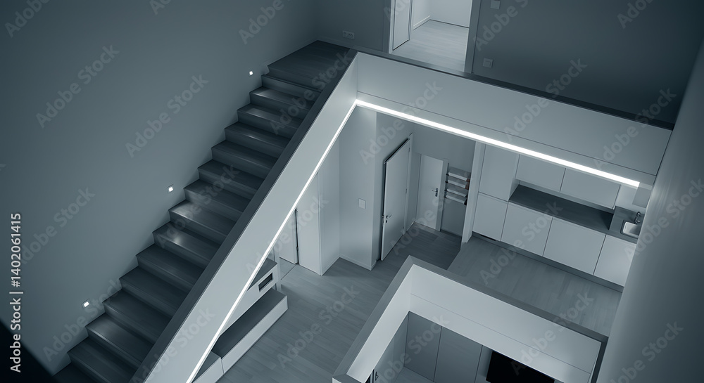 Fototapeta premium Twilight Ascent AI Generated