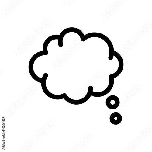 Thought bubble icon. Perfect for illustrating ideas, communication, and brainstorming