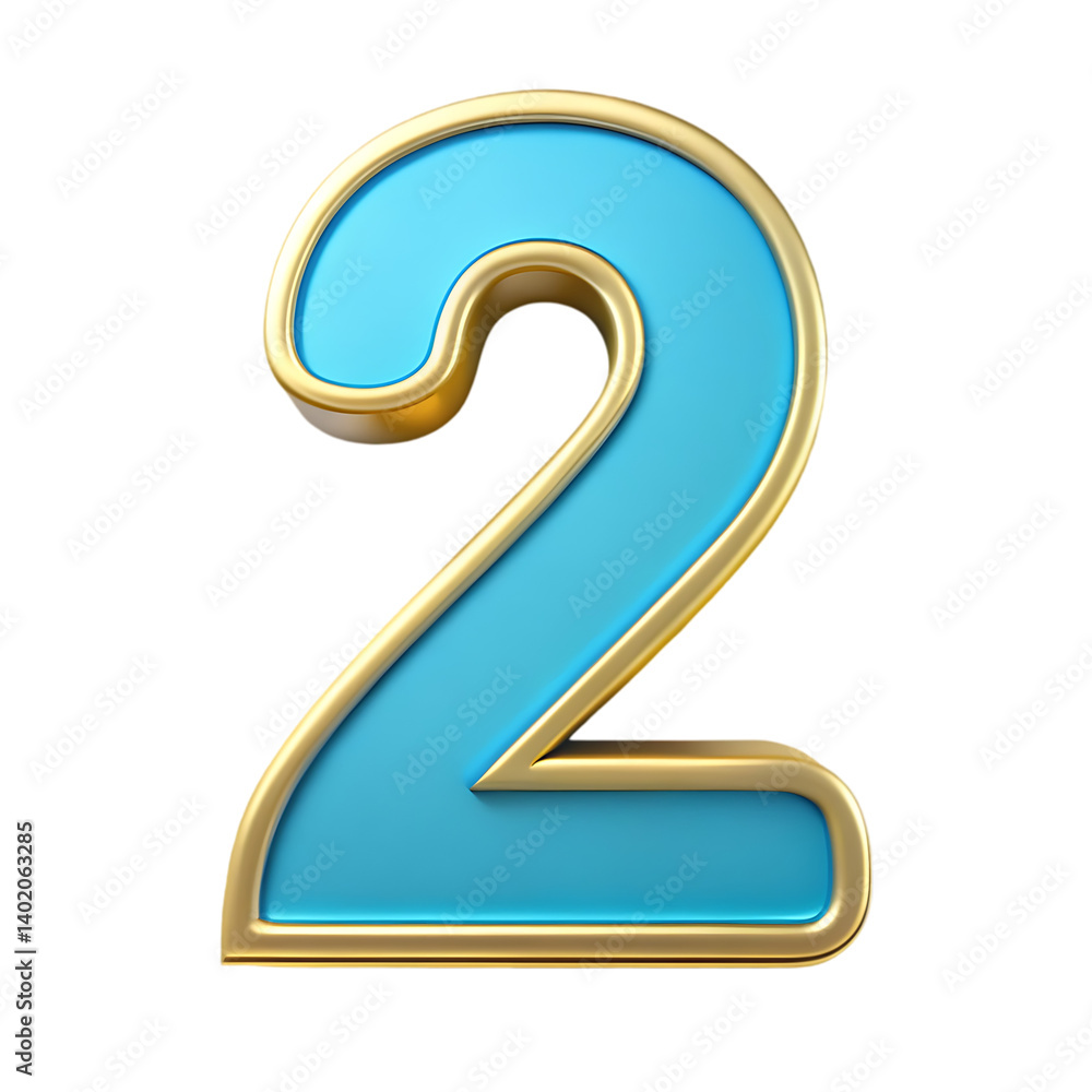 Gold & Teal Number 2 Gold & Teal Number 2