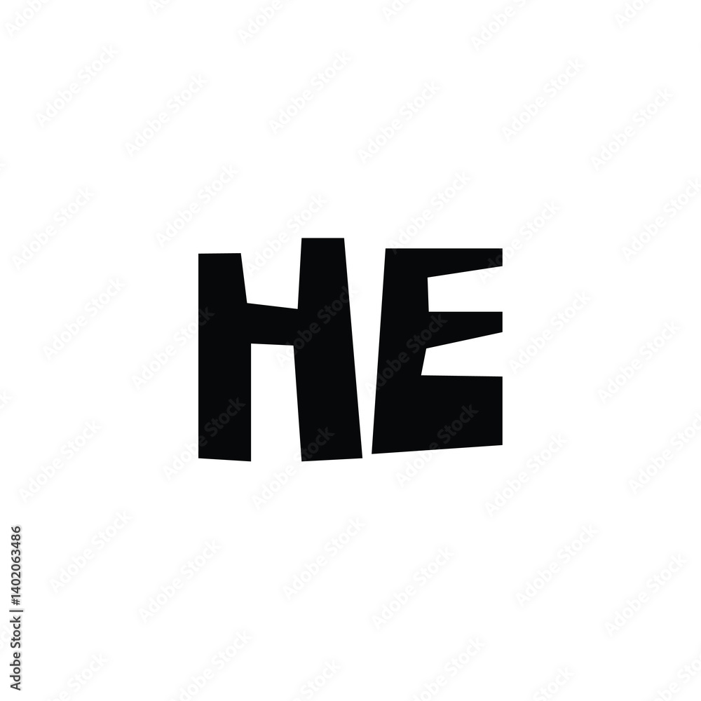 HE monogram logo design letter text name symbol monochrome logotype alphabet character simple logo HE monogram logo design letter text name symbol monochrome logotype alphabet character simple logo