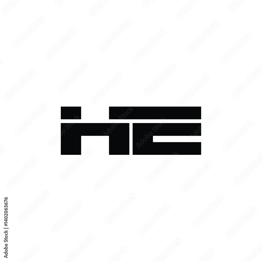 HE monogram logo design letter text name symbol monochrome logotype alphabet character simple logo HE monogram logo design letter text name symbol monochrome logotype alphabet character simple logo