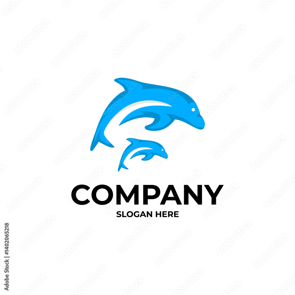 dolphin vector logo design illustration dolphin vector logo design illustration