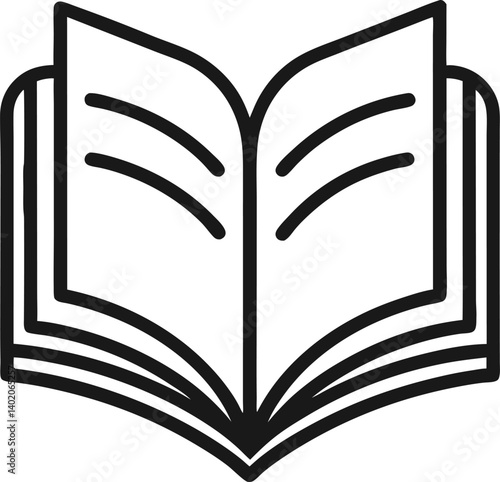 open book icon vector illustration on transparent background