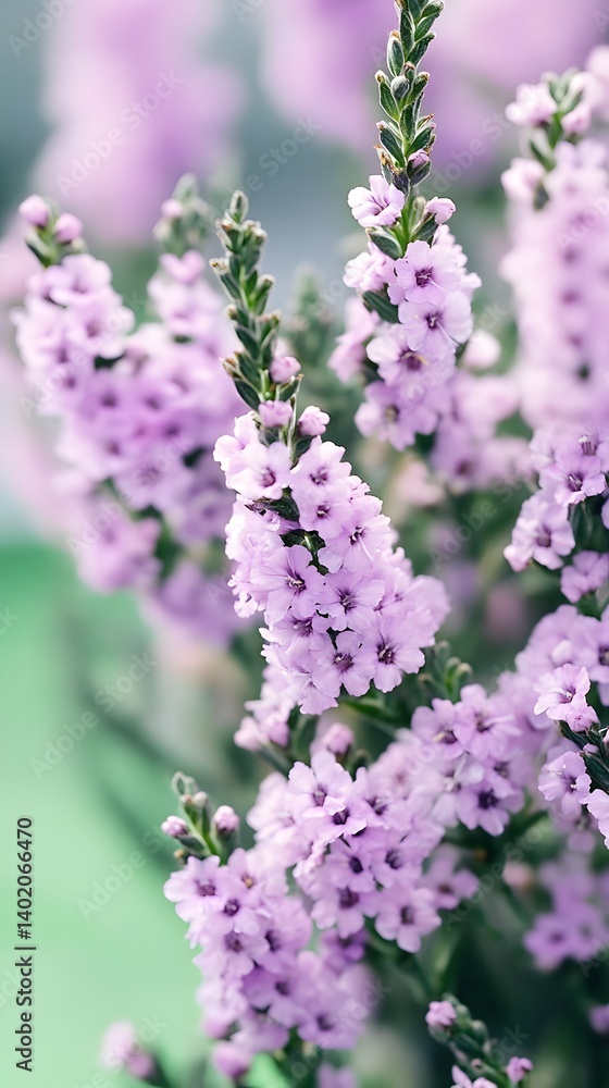 Obraz premium Vibrant Purple Flowers Blooming Close Up Photography
