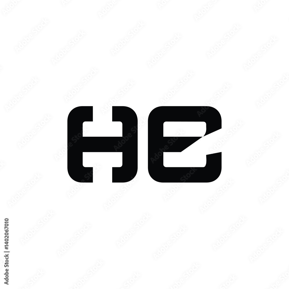 HE monogram logo design letter text name symbol monochrome logotype alphabet character simple logo HE monogram logo design letter text name symbol monochrome logotype alphabet character simple logo