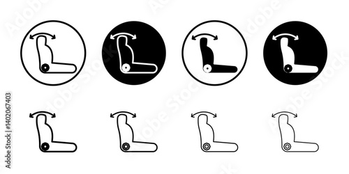 Car seat adjustment icon Flat illustration sign