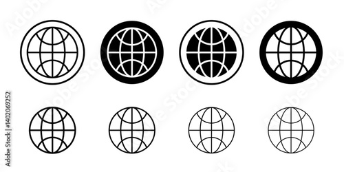 globe icon Flat illustration sign