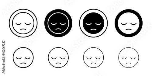 Guilty face emoji icon Flat illustration sign