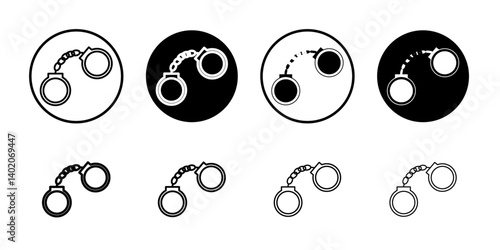 Handcuffs icon Flat illustration sign