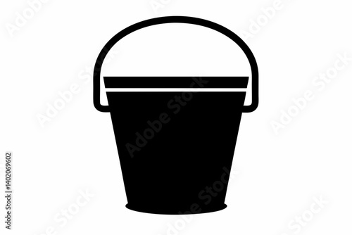 bucket silhouette vector illustration