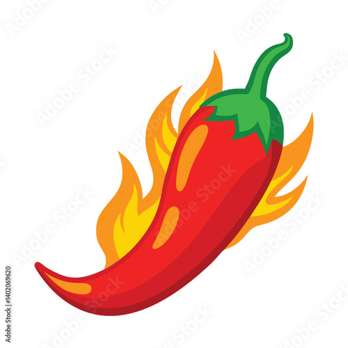 red chilli with firing vector