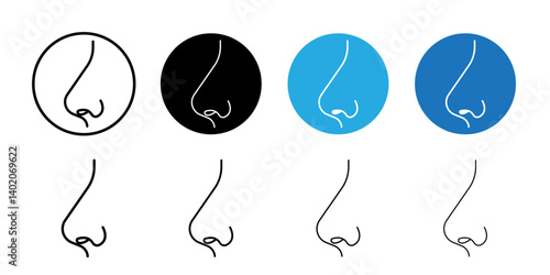 Human nose icon Flat illustration sign