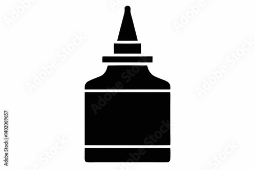 glue bottle silhouette vector illustration