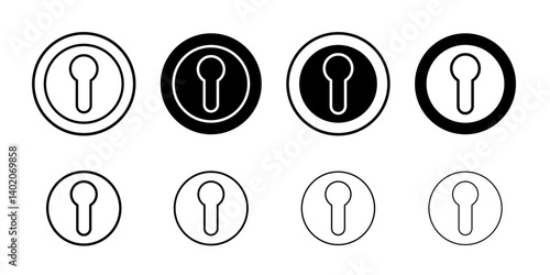 key hole icon Flat illustration sign