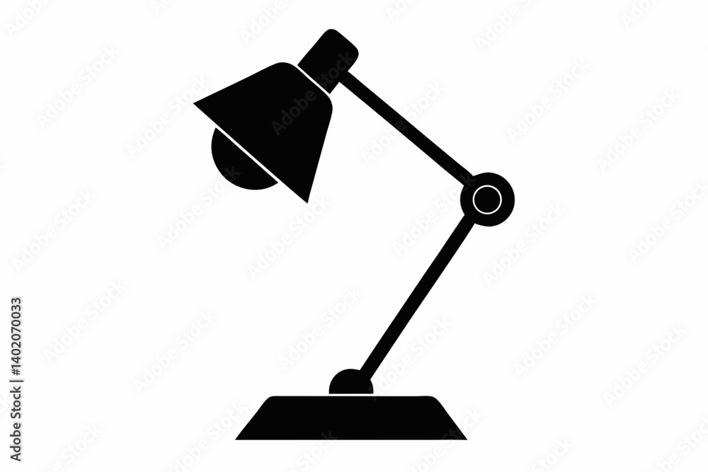 desk lamp silhouette vector illustration desk lamp silhouette vector illustration