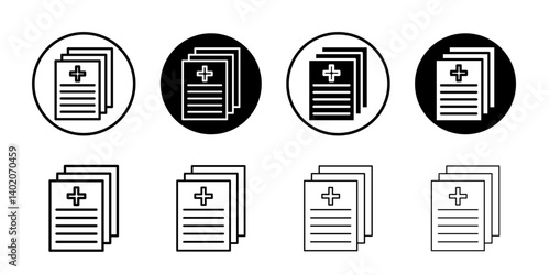 medical clipboard form icon Flat illustration sign