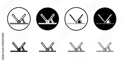 Metal trap icon Flat illustration sign
