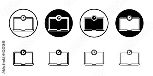 Network speed test icon Flat illustration sign