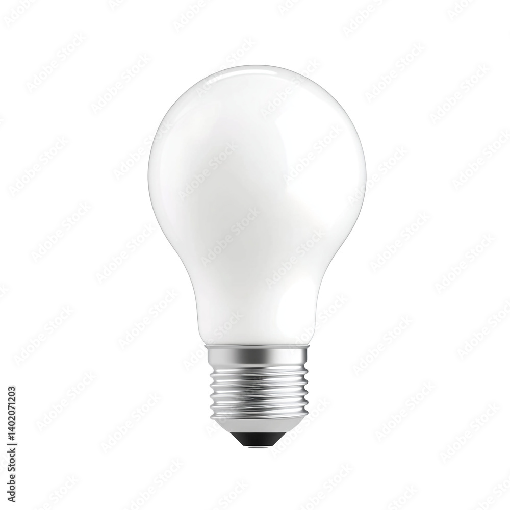 Bright LED Bulb Energy Efficient Lighting Clear White on transparent background Bright LED Bulb Energy Efficient Lighting Clear White on transparent background