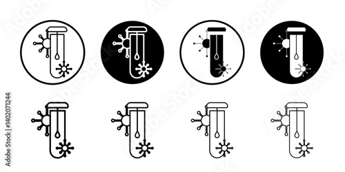 PCR test icon Flat illustration sign