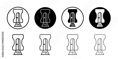 Pencil sharpener icon Flat illustration sign