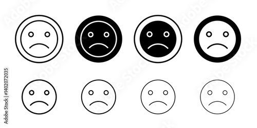 sad icon Flat illustration sign