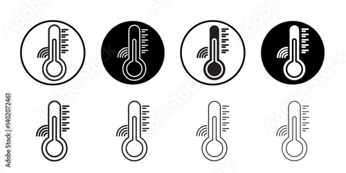 smart temperature icon Flat illustration sign