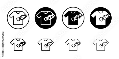 Softener clothes dirt icon Flat illustration sign